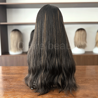 Perruque de haute qualité en cheveux humains européens, base en soie, perruque juive, couleurs mélangées, perruque casher