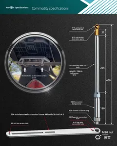 Support d'extension télescopique modifié pour mât de drapeau de <span class=keywords><strong>moto</strong></span>, <span class=keywords><strong>plaque</strong></span> en acier, 150 cm/40 cm, Chine - Product Image 4