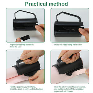 Christmas Gift Wrap <span class=keywords><strong>Cutter</strong></span> Tool Cilíndrico Deslizante Rolo De Papel Dispenser Mini Cortador De Papel De Embrulho Portátil para Embalagem DIY - Product Image 3