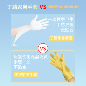 Super Protect Disposable Nitrile Gloves White 12 Inch Powder Free Kitchen Cleaning Household Gloves - Product Image 3