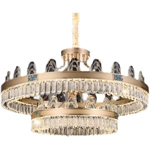Éclairage décoratif pour villa de luxe intérieur Lustre en coquille de cristal Pendentif Premium Lampes suspendues - Product Image 6