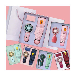 Hot mùa hè quà lưu niệm đám cưới promo Quà Tặng tùy chỉnh Logo của Công ty Mini Hand Fan <span class=keywords><strong>Umbrella</strong></span> Bộ quà tặng cho khách sinh nhật bên món quà - Product Image 2