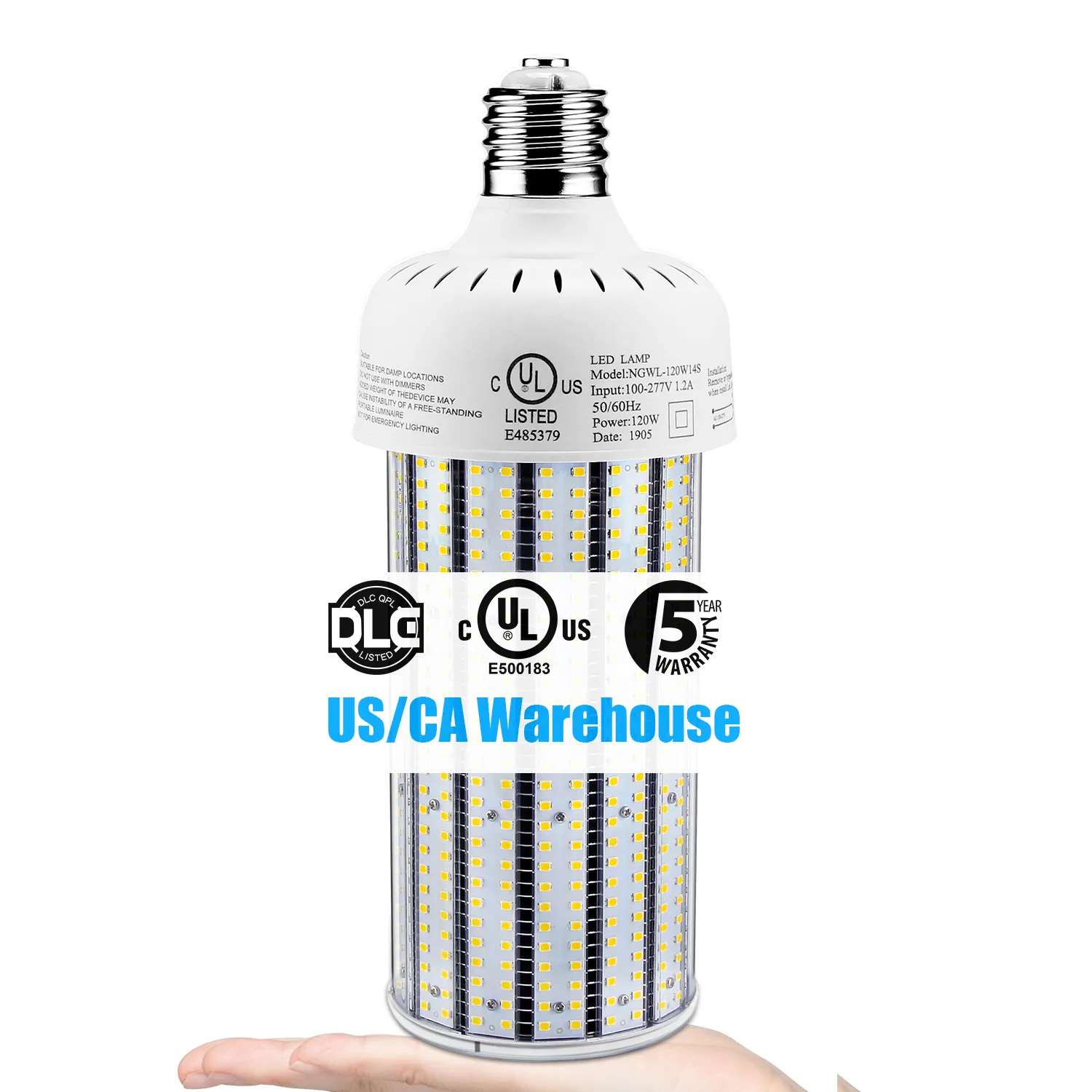 Canada Warehouse 5 Years Warranty E26 E27 E39 E40 30W 50W 80W 100W 150W Office Workshop Stadium Gym Lighting Led Corn Bulb Light