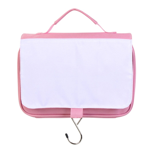 Vente en gros de trousses de toilette sublimation personnalisées colorées en polyester trousses de lavage pour voyage hôtel soins personnels - Product Image 5