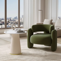 Fauteuil moderne en velours durable pour salon et chambre à coucher avec rembourrage en éponge, chaise de canapé pour hôtel, mobilier de maison