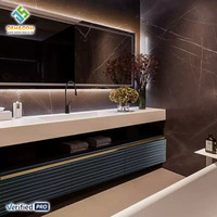 Robinet de lavabo rectangulaire mural moderne en bois massif blanc OEM 2025 Juerte, cuivre, céramique, pour salle de bain et salle à manger