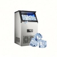 Machine à glaçons commerciale, automatique, autonome, refroidie par eau, pour restaurant, hôtel, bureau, bar, café, 20-100 kg/jour