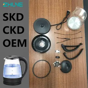 SKD/CKD/OEM hot water kettle Fast Boil Cordless glass teapot 1.8L tea maker machine glass electric kettle