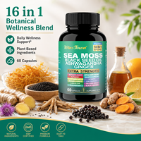 Capsules de Sea Moss, Huile de Nigelle, Ashwagandha et Gingembre – Soutien Quotidien au Bien-être et au Système Immunitaire – Marque Privée OEM ODM Vente en Gros
