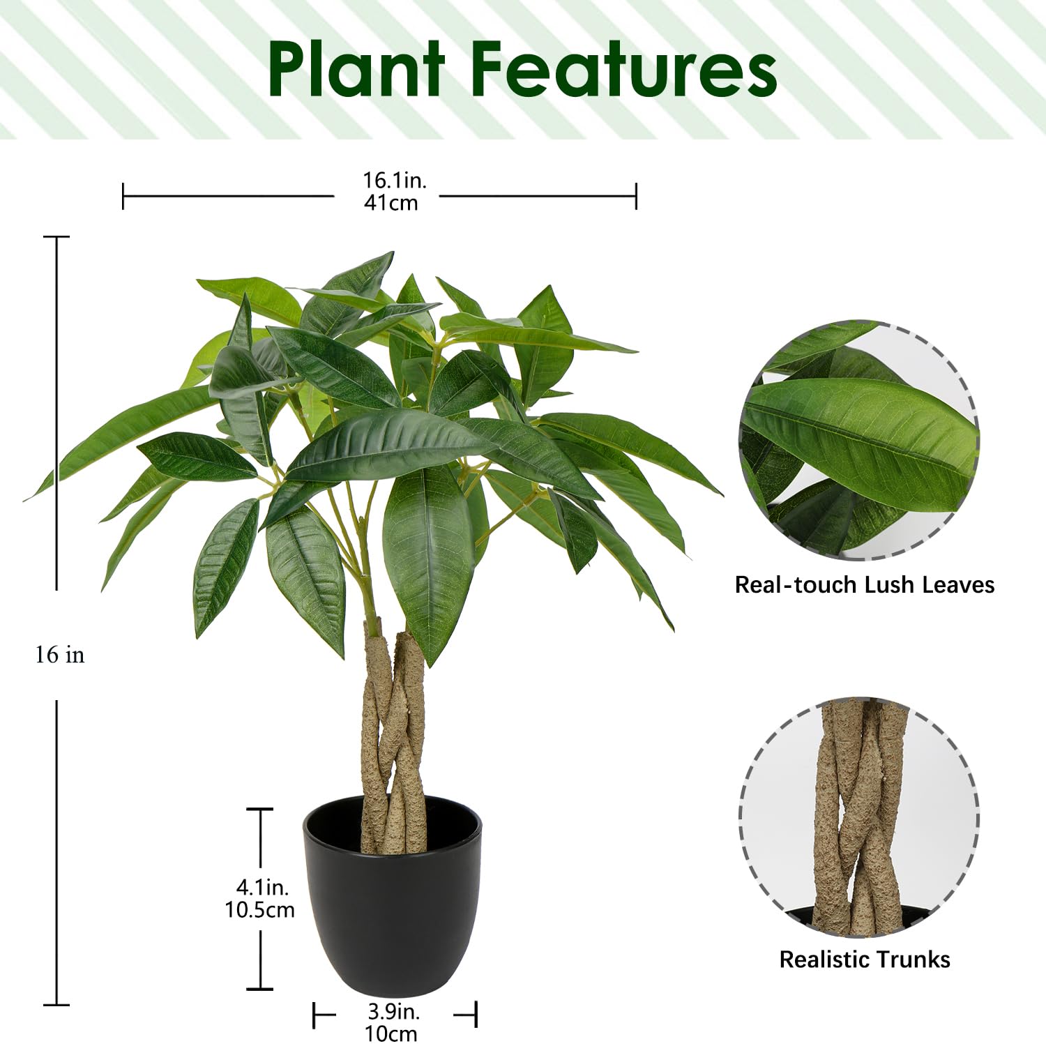 Tik Tok Fengshui Fake Money Tree - Indoor Artificial Pachira
