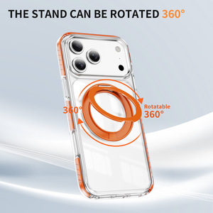 ใหม่เคสขาตั้งอะคริลิคเปลือกหมุนไฟฟ้าแบบใสสำหรับโทรศัพท์มือถือ17 PRO MAX & 18 PM - Product Image 2