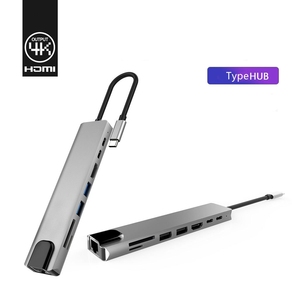 <span class=keywords><strong>USB</strong></span> tipo <span class=keywords><strong>C</strong></span> Hub 8 in 1 <span class=keywords><strong>USB</strong></span> 3.0-<span class=keywords><strong>C</strong></span> Hub 4K <span class=keywords><strong>HDMI</strong></span> portatile PD ricarica rapida Docking Station <span class=keywords><strong>adattatore</strong></span> multiporta - Product Image 1