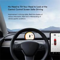 Ruiyyco Layar LCD HUD Mobil Listrik Berkualitas Tinggi 3.6" Mini Screen Fungsi Kecepatan untuk Tesla Model 3/Y OBD Mount Garansi 1 Tahun