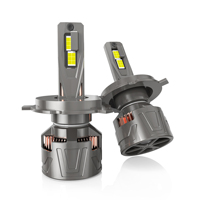 Ampoule de phare LED H4 6000K 12V avec double tube en cuivre, ventilateur silencieux, Canbus, 9005 9006 H11 H7, ampoule de phare LED pour voiture V46