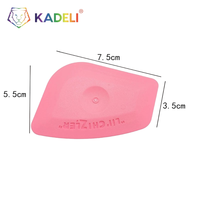 Petit grattoir polygonal rose pour vitres de voiture, outil de pose de film vinyle et de coloration