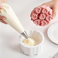 Moule Rond en Forme de Cœur pour Mousse au Chocolat, Antiadhésif, Facile à Démouler, Compatible Four, Outil de Cuisson DIY, Vente Transfrontalière