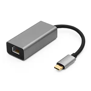 便携式1000Mbps USB 3.1类型C至rj4 5千兆以太网网络适配器USB C集线器，适用于笔记本电脑平板手机