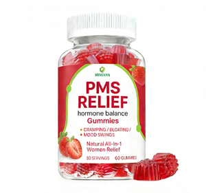 Complément alimentaire à base de plantes pour femmes, sous forme de bonbons gélifiés à la fraise, pour l'équilibre hormonal et le soutien du SPM chez les adultes (OEM/ODM) - Product Image 1