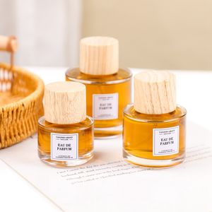 50ml runde leere Parfüm flasche Crimp Sprayer Holz kappe 100ml Körper öl Parfüm 30ml Parfüm flasche Paint able Custom Packaging - Product Image 6