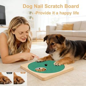 Planche à gratter pour <span class=keywords><strong>chien</strong></span> 3-en-1 en bois, antidérapante, avec compartiment à friandises - Product Image 2