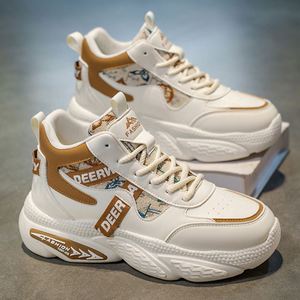 Zapatillas deportivas de caña alta transpirables con cordones para hombre, estilo casual y versátil, con suela gruesa, para correr, estilo papá, tendencia otoño 2025 - Product Image 3