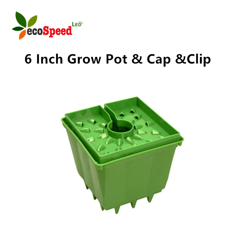 Ecospeedพลาสติกในร่มHydroponics Smart Growth 6นิ้วGrow Potสำหรับปลูก/ผัก/ดอก/สมุนไพรทางการแพทย์/แม่พืช