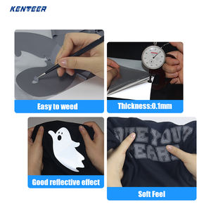 थोक चांदी फिल्म कपड़ा कपड़ा HTV चिंतनशील विनाइल रोल रिलेक्टिव हीट ट्रांसफर - Product Image 3