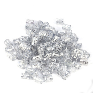 100 piezas de <span class=keywords><strong>cabello</strong></span> cuentas sintéticas de la trenza del pelo accesorios de decoración rastas pelo trenzado esposas - Product Image 5