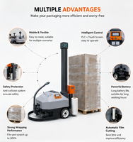 Machine d'emballage de palettes robotisée intelligente, pré-étirement automatique à 300 %, certifiée CE pour la logistique d'entrepôt, OEM