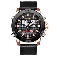 למעלה מותג SBAO אופנה עור שעון גברים של אנלוגי ליטרים ספורט שעוני יוקרה עמיד למים גברים שעוני יד שעון