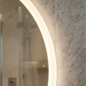 <span class=keywords><strong>Miroir</strong></span> de salle de bain rond à LED rétroéclairé, anti-buée, mural, <span class=keywords><strong>miroir</strong></span> de vanité intelligent pour hôtel, appartement - Product Image 4