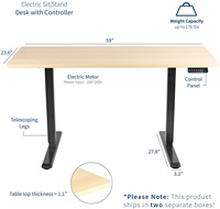 Moderne Commercial Mobilier De Bureau Ergonomique Ordinateur Bureau Debout Réglable En Hauteur Table