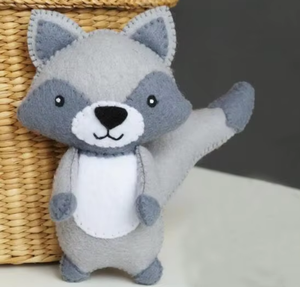 ตุ๊กตาสัตว์ป่าทำจากผ้าสักหลาด กระรอก แรคคูน สุนัขจิ้งจอก สกุน หมี กวาง หนูแฮมสเตอร์ กระต่าย บีเวอร์ ตุ๊กตาเย็บติดกัน - Product Image 6