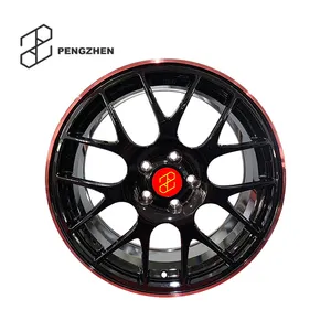 Pengzhen T6061-T6 Custom Preto E Vermelho 17 "18" 19 "20" Forjado Liga De Carro Rodas De Alumínio Jantes Para Ford