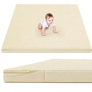 Tapis de jeu imperméable pour sol en mousse à mémoire de forme de 1,3 po d'épaisseur, 50x50 cm, pour parc de jeu, tapis d'éveil et de ramper, tapis de chambre d'enfant - Product Image 1