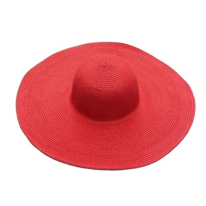 Casquette de protection solaire d'été pour femmes, motif uni, chapeau de plage <span class=keywords><strong>en</strong></span> paille souple pour les voyages et les scènes décontractées. - Product Image 5