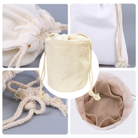 Tas Pantai Kanvas Reusable Custom dengan Pegangan Tali Berkualitas Tinggi dan Tahan Lama untuk Perjalanan Sehari-hari