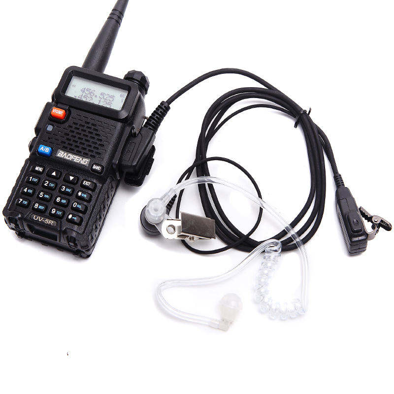 Air Earpiece tabung akustik 2 Pin, earphone bluetooth mikrofon untuk Baofeng UV-5R 888s UV5R TYT Motorola Walkie Talkie