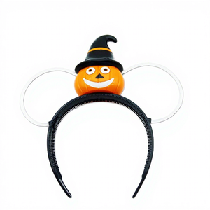 Venta caliente Cuernos <span class=keywords><strong>del</strong></span> <span class=keywords><strong>diablo</strong></span> Calabaza Diadema Colorido Festival de Halloween Accesorio LED Glow Antler Reno Halloween Año Nuevo Pascua - Product Image 1