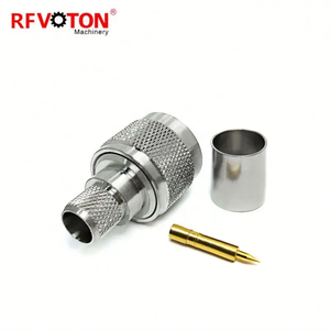 Conector coaxial de latón Rf de fábrica tipo N enchufe macho engarzado recto N enchufe para RG213 RG8 LMR400 RG214 7DFB 8DFB Cable coaxial - Product Image 5