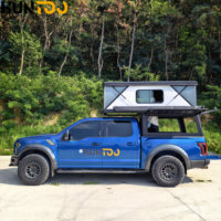 Huntoo Nouvelle Cabine de Camping Extérieure en Aluminium pour Pick-up 4x4 Tout-Terrain, Compatible Tacoma, Jeep, Ford, Hilux