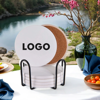 Lot de sous-verres en céramique personnalisables de style classique, absorbants, pour tasses à thé, vaisselle, supports vierges pour sublimation, pour café et boissons