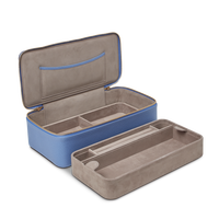 Boîte organisateur de bijoux en cuir PU de voyage, présentoir à bijoux personnalisé, moderne, 2 couches, grand coffret de rangement pour bijoux