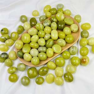 Cristal de <span class=keywords><strong>cuarzo</strong></span> Reiki natural, piedra curativa, piedra preciosa pulida, grava de <span class=keywords><strong>jade</strong></span> <span class=keywords><strong>Oliva</strong></span>, caída para decoración de meditación - Product Image 1