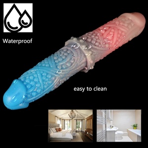 LUUK Unique Design Coquettish Red Whole Body Granular Double Head <b>Dildos</b> Realistic Penis for Women - Product Image 5