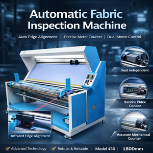 Dubbele motor automatische randgeleide stofinspectiemachine voor gebreide en geweven stof, 1800 mm stofinspectiemachine - Product Image 6