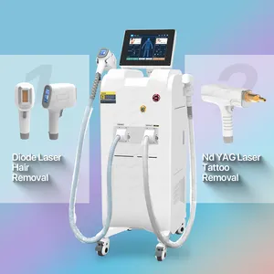 Professional 2 Handles Laser Hair Removal And Tattoo Removal Laser Machine