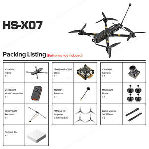 Quadcopter RC de Carreras HS Airforce HS X07 de 7 Pulgadas con Marco, Largo Alcance, FPV, con Cámara, <span class=keywords><strong>Mini</strong></span> Dron, Kit Completo de Fibra de Carbono con Accesorios - Product Image 6