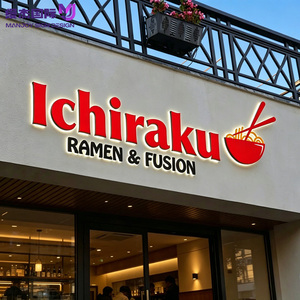 Enseigne rétroéclairée vintage <span class=keywords><strong>en</strong></span> alliage d'aluminium rouge avec lettres 3D LED personnalisées pour devanture de magasin, logo Izakaya ou pub - Product Image 4