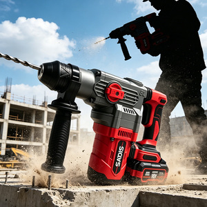 Marteau perforateur rotatif sans fil 20V Brushless SDS-Plus 4.4J |   Perceuse à béton 4-en-1 de 26 mm, burin de démolition avec batterie 4,0 Ah - Product Image 2